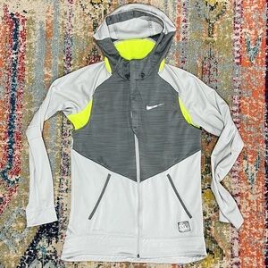 Nike Hyper Elite Gray Athletic Running Hoodie Sports Dri - Fit Jacket